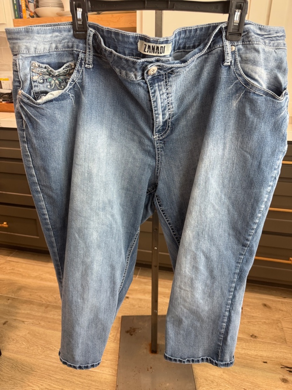 Zanadi Light Blue Denim Jeans with Embroidered Coin Pocket